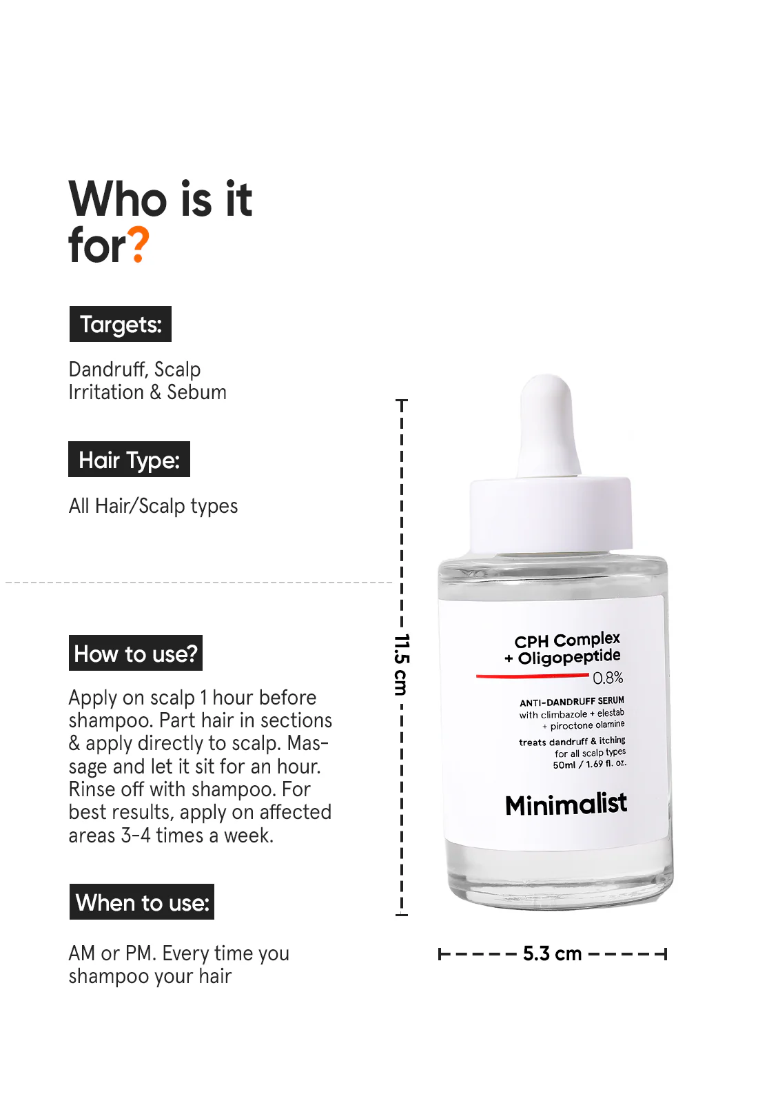 CPH Complex + Oligopeptide 0.8% Anti-Dandruff Serum - Image 3