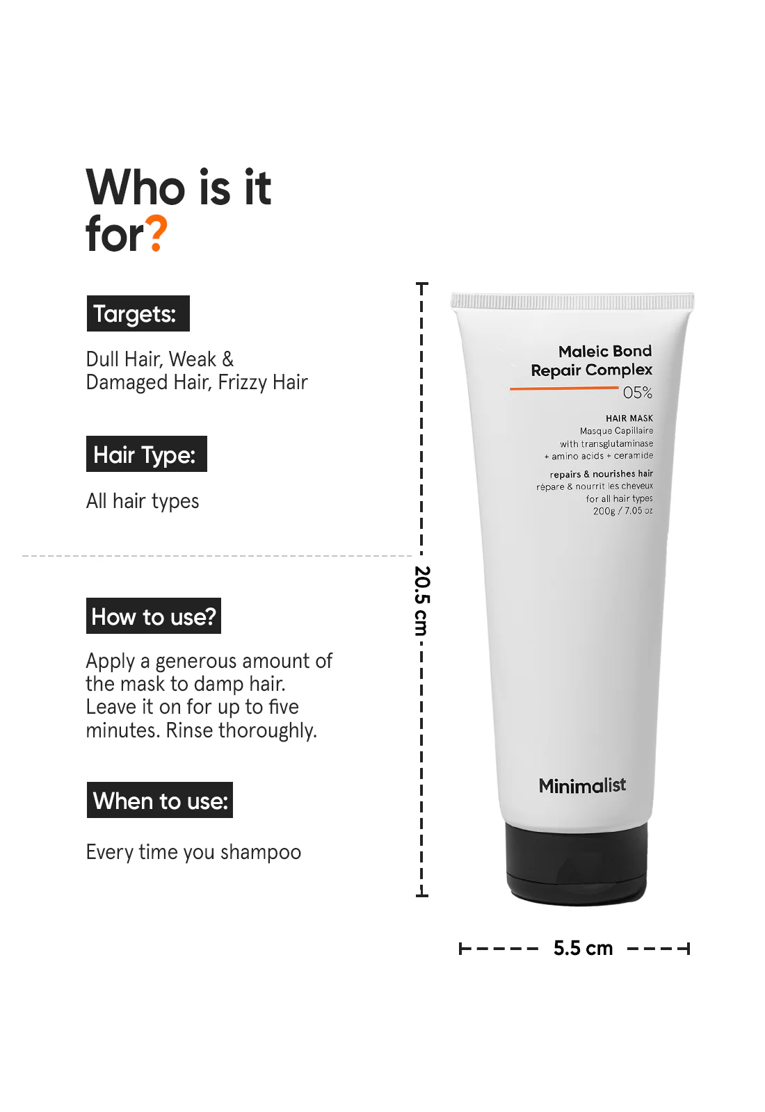 Maleic Bond Repair Complex 5% Hair Mask - Image 4